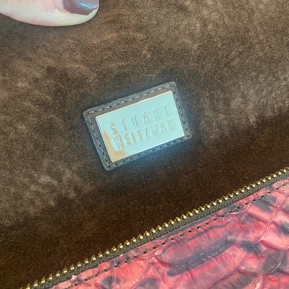 Stuart Weitzman Python embossed clutch - Picture 3 of 6